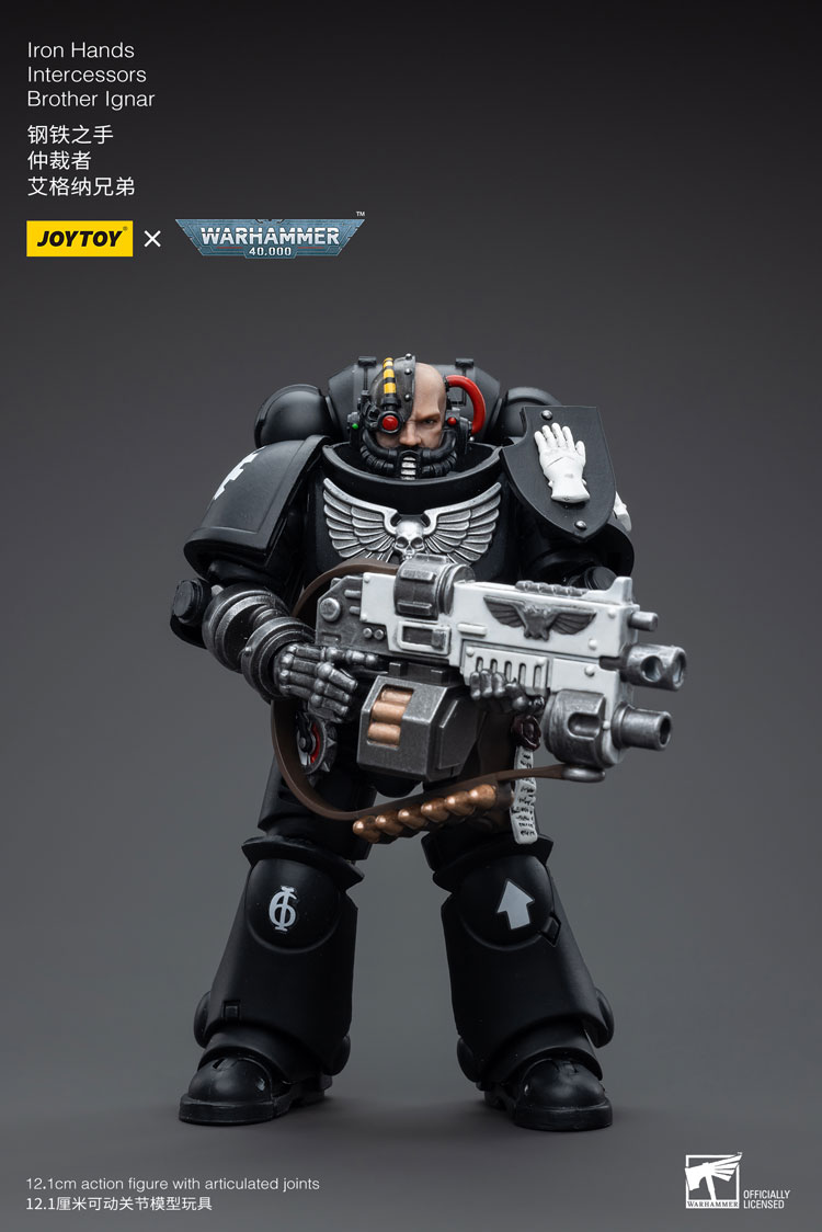 JOYTOY Warhammer 40K Iron Hands Intercessors Brother Ignar