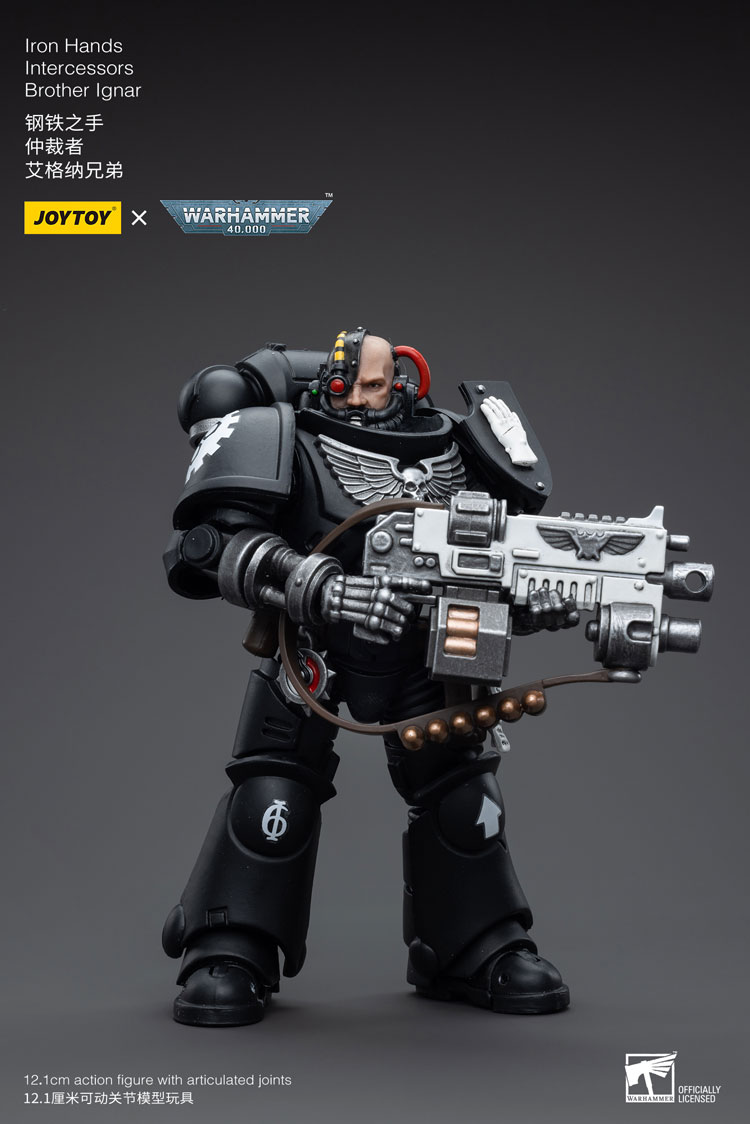 JOYTOY Warhammer 40K Iron Hands Intercessors Brother Ignar