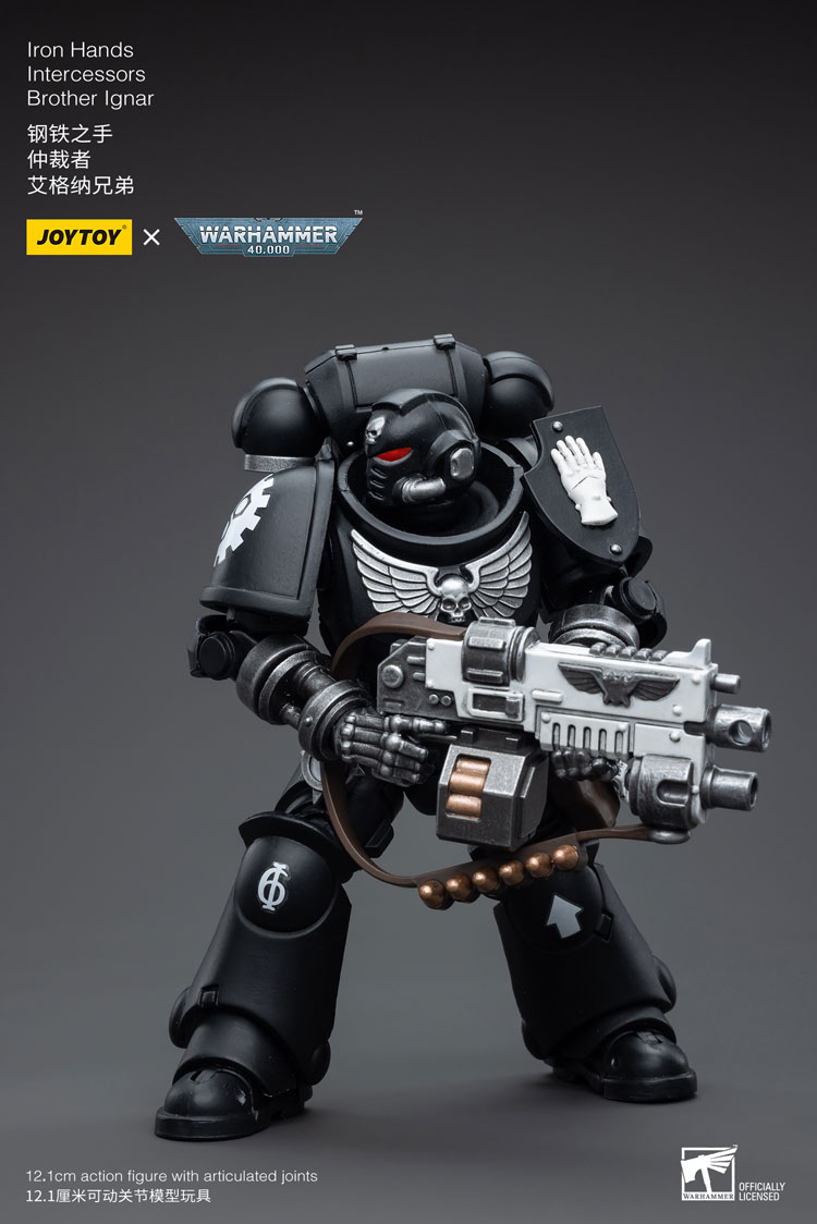 JOYTOY Warhammer 40K Iron Hands Intercessors Brother Ignar