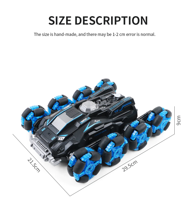 Jjrc 558 Spray 8 Wheels Rc Stunt Car - Blue