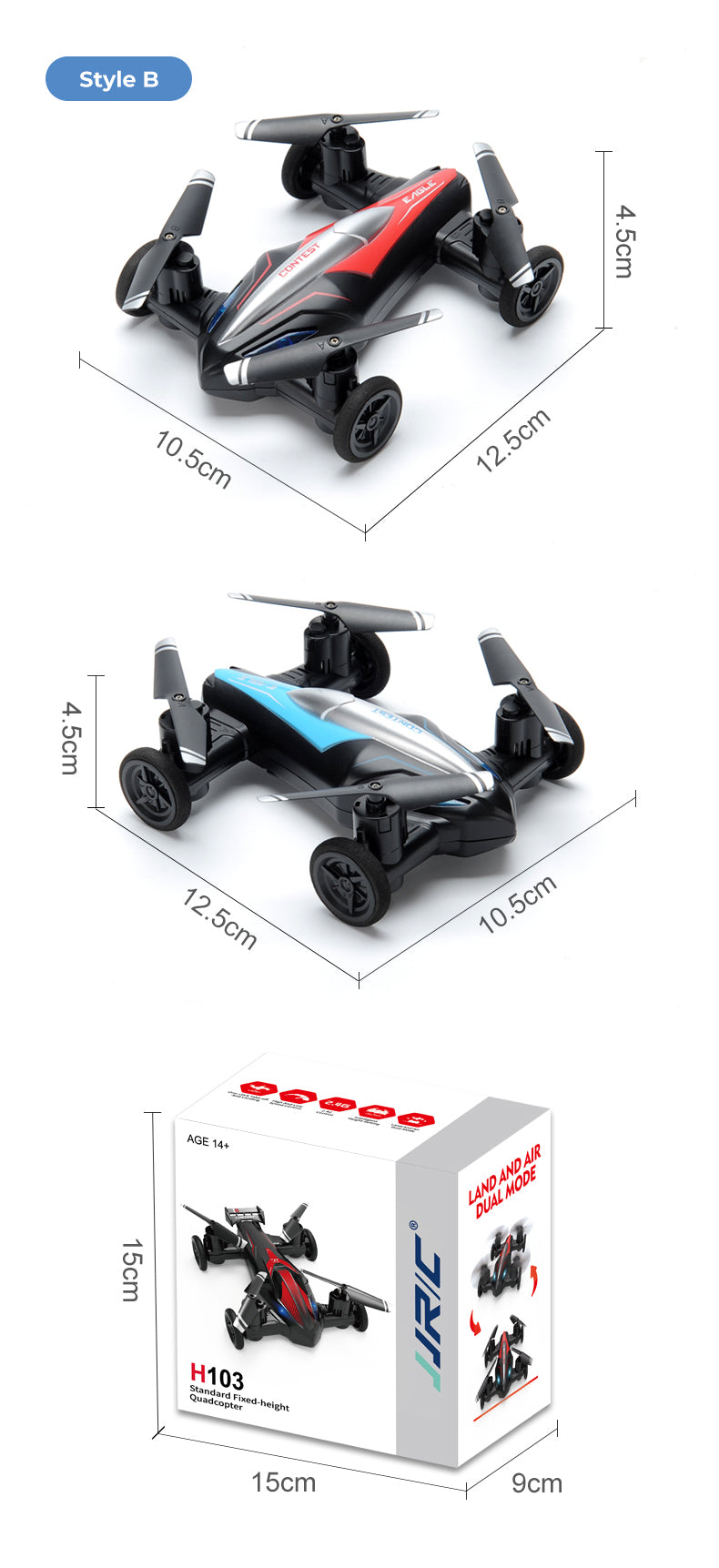 Jjrc H103 Land And Air Dual-Mode Drone