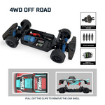 Jjrc Q125 1:10 4Wd 48Km/h Rc High Speed Car - Red And Green