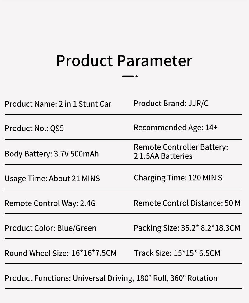 Jjrc Q95 2 In 1 Stuncy Car