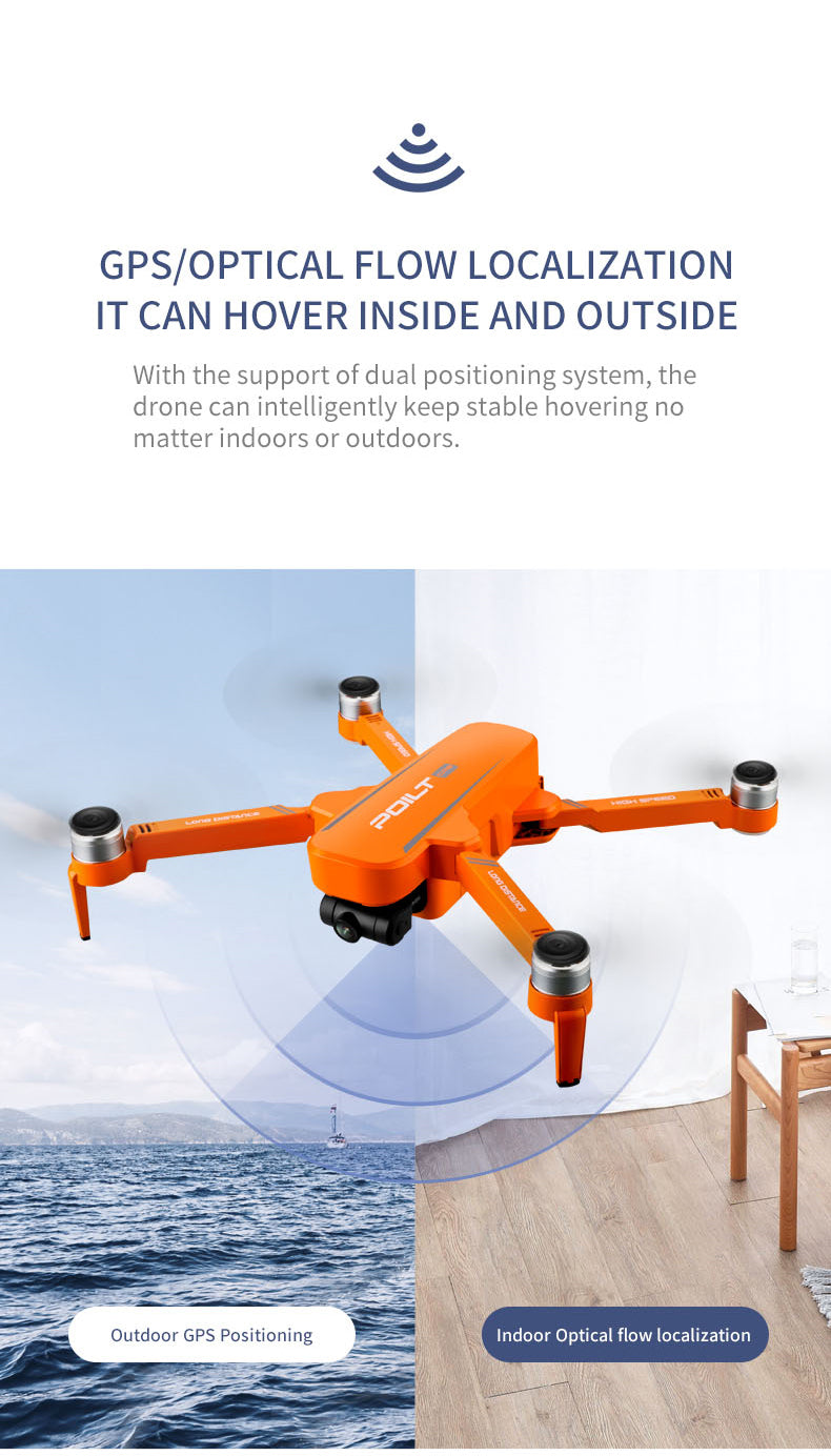 Jjrc X17 6K-Gps Brushless 2-Axis Gimbal Rc Drone - Orange