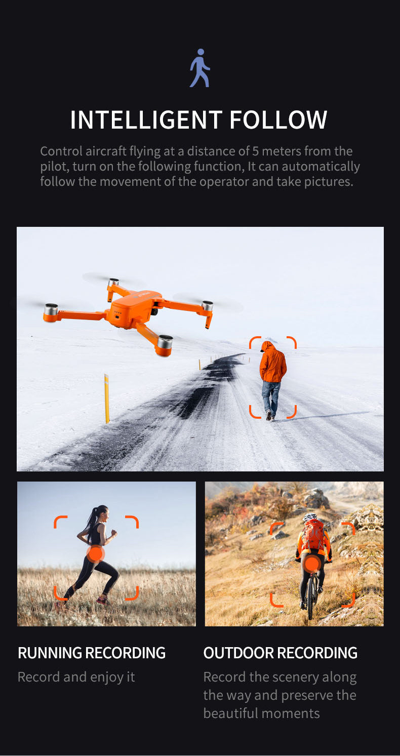 Jjrc X17 6K-Gps Brushless 2-Axis Gimbal Rc Drone - Orange