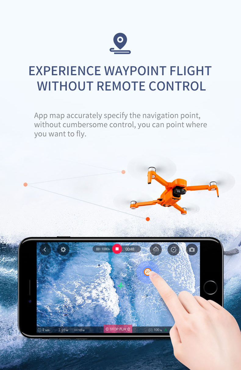 Jjrc X17 6K-Gps Brushless 2-Axis Gimbal Rc Drone - Orange