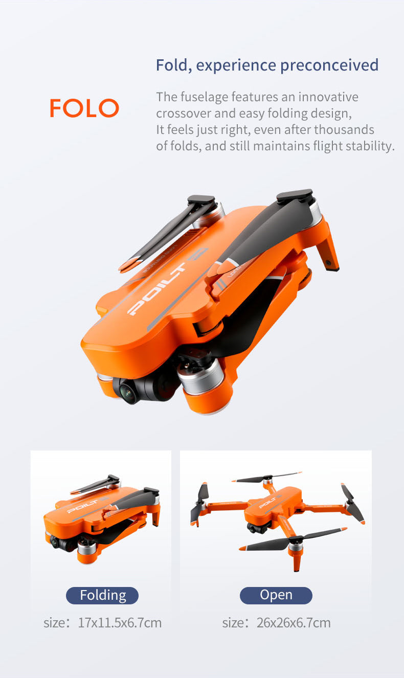 Jjrc X17 6K-Gps Brushless 2-Axis Gimbal Rc Drone - Orange