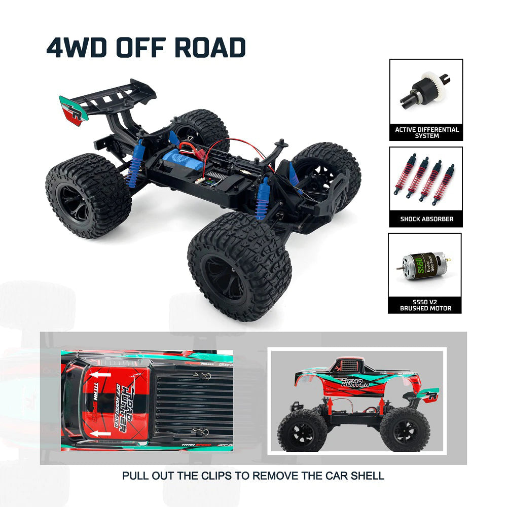 Jjrc Q123 1:10 4Wd 48Km/h Rc High Speed Car - Black