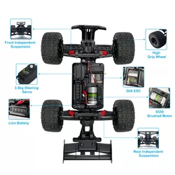 Jjrc Q123 1:10 4Wd 48Km/h Rc High Speed Car - Black