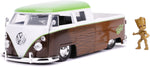 Jada 1:24 Diecast 1963 Volkswagen Bus With Groot Figure Back To The Future