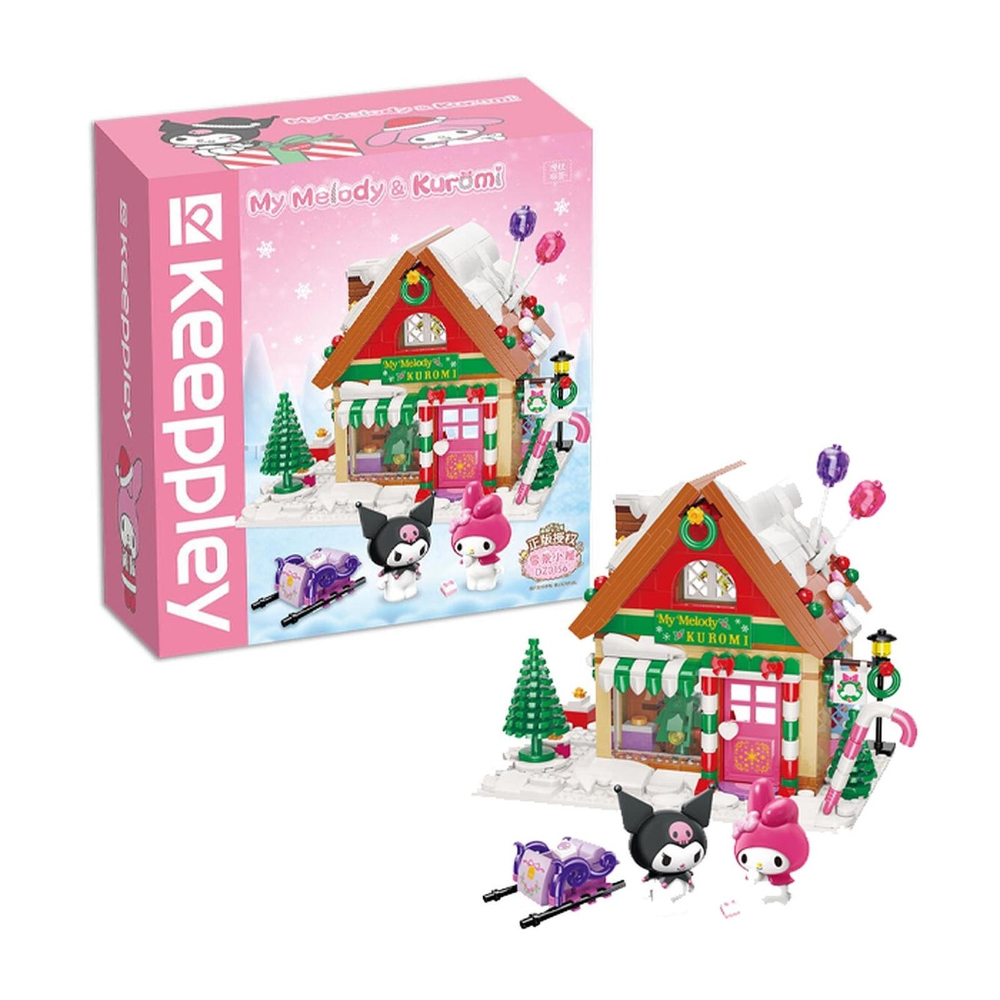 Keeppley Melody And Kuromi Christmas Snow House