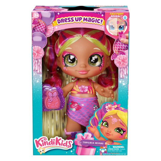 Kindi Kids Dress Up Magic Tropicarla Mermaid Face Paint Reveal Doll