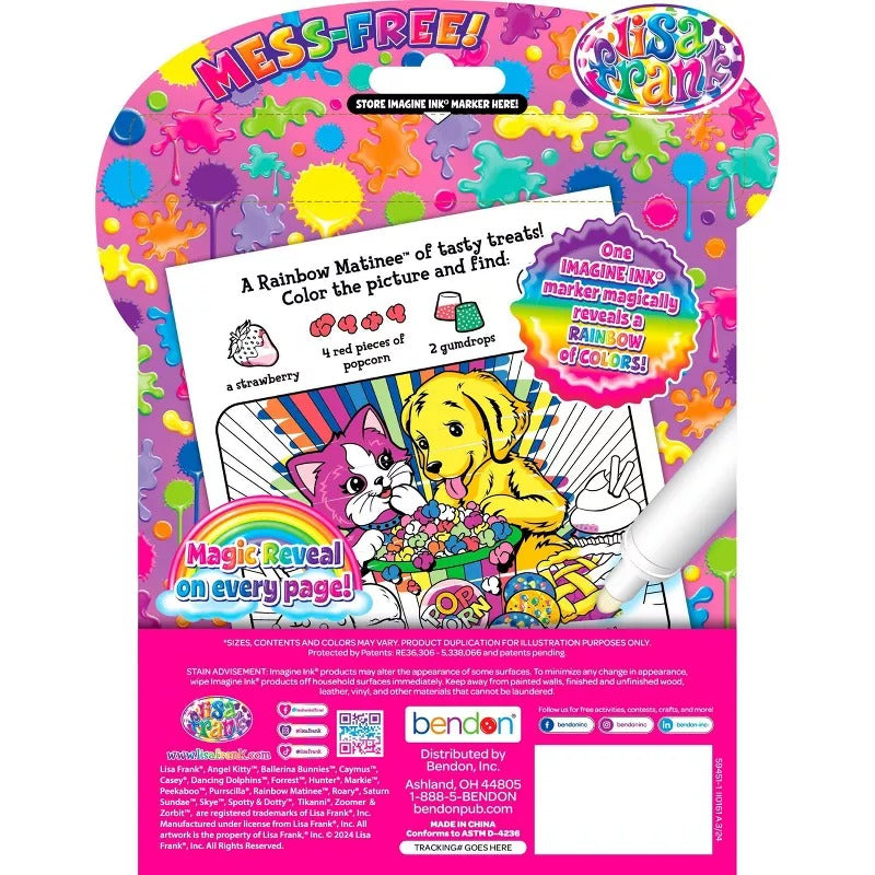 Lisa Frank Imagine Ink Magic Ink Pictures Book