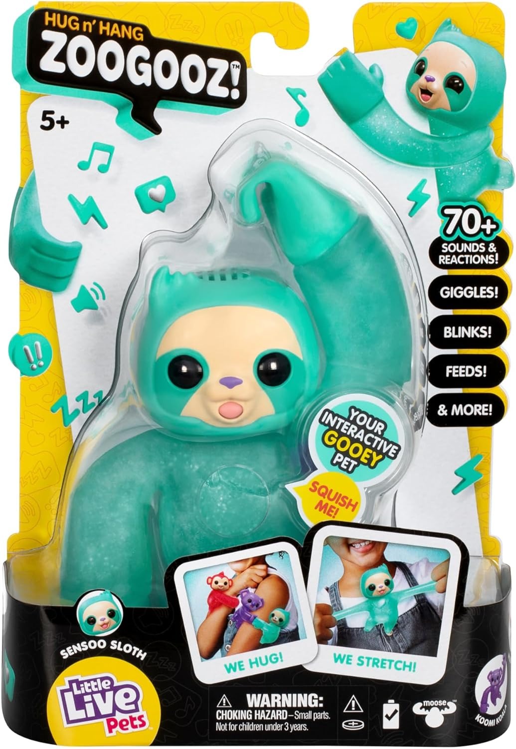 Little Live Pets Hug n' Hang Zoogooz - Sensoo Sloth