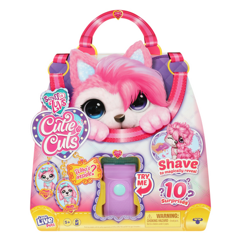 Little Live Scruff-A-Luvs Cutie Cuts S3 Pastel Pink & White Scruff-A-Luvs