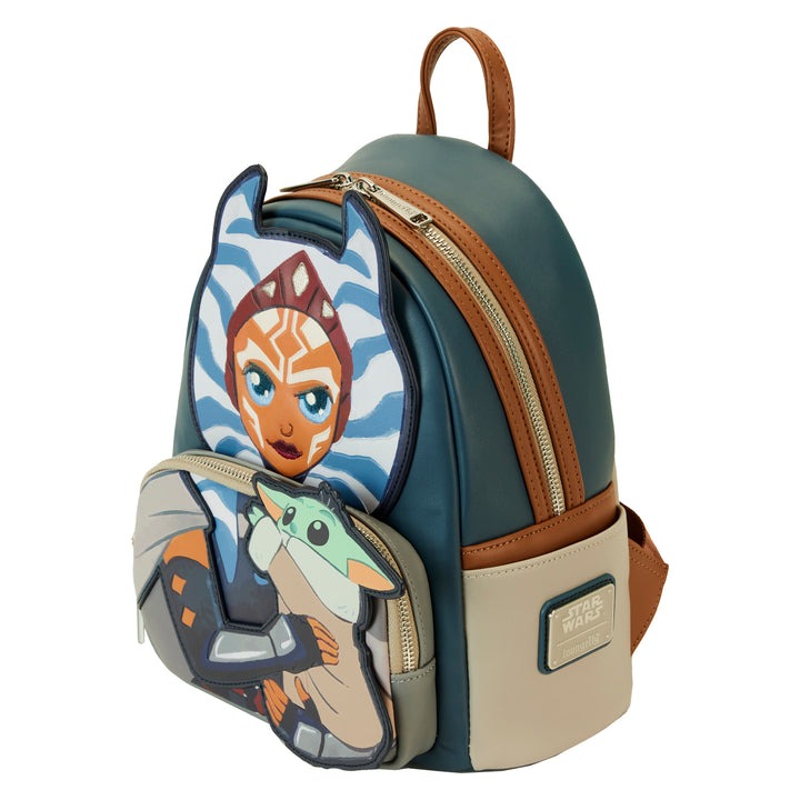 Loungefly Mandalorian Ahsoka Holding Grogu Mini Backpack