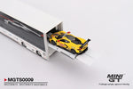 Pre Order MINI GT Corvette Racing C8.R Racing Transporter Set 1/64 (MGTS0009)