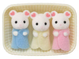 Sylvanian Families Marshmallow Mouse Triplets - Free Gift