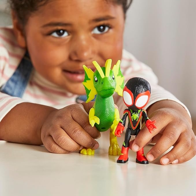 Marvel SAF Hero Dino Webs - Miles Spin Morales & Marvel's Electrosaurus