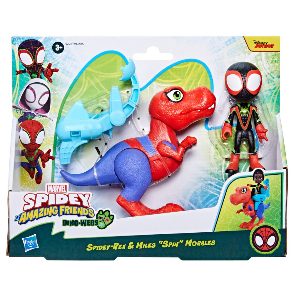 Marvel SAF L Dino Hero Spidey Rex & Miles Spin Morales