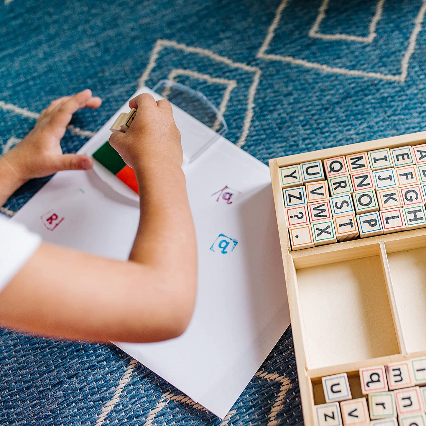 Melissa & Doug Wooden Alphabet Stamp Set