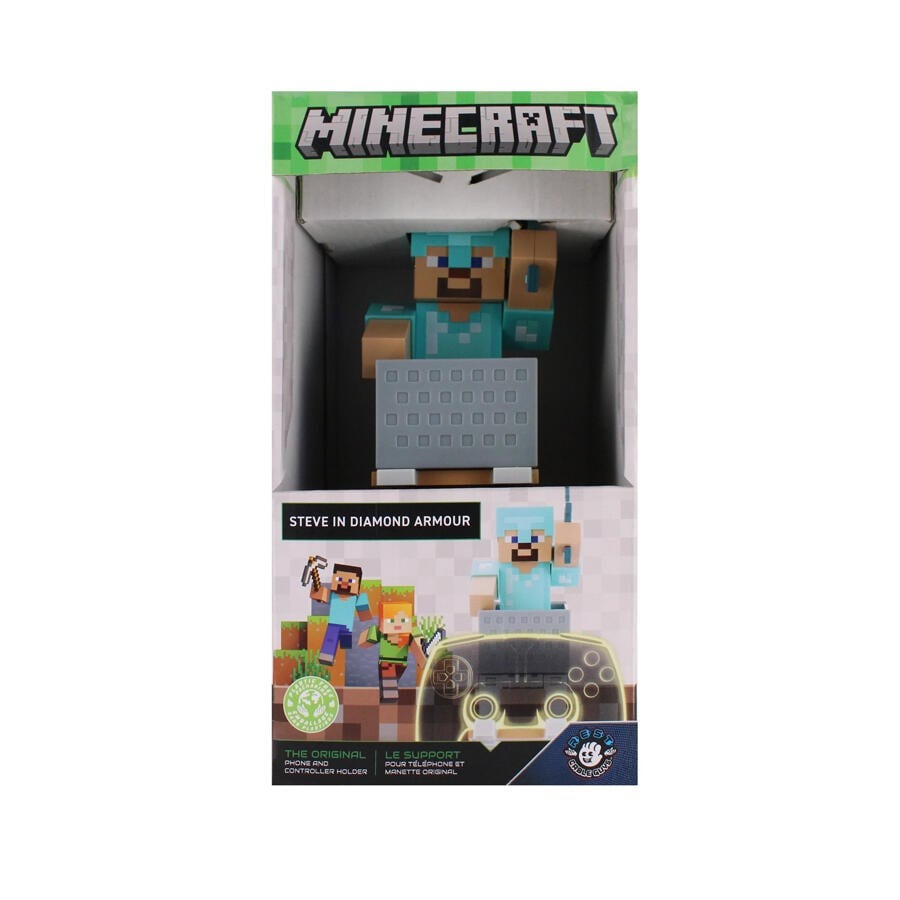 Minecraft: Steve in Diamond Armour Cable Guys Holder