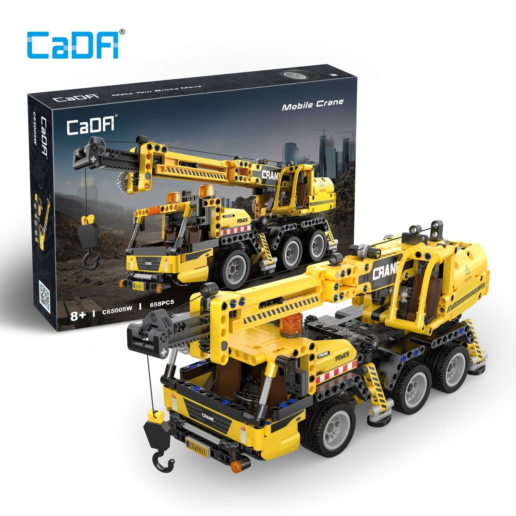 CaDA® Wheel Loader & Wheel Bulldozer Model Building Set C65004W