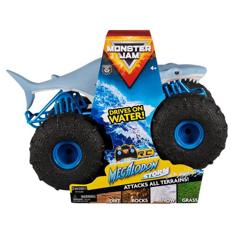 Monster Jam Official Megalodon Storm All-Terrain Remote Control Monster Truck - 1:15 Scale