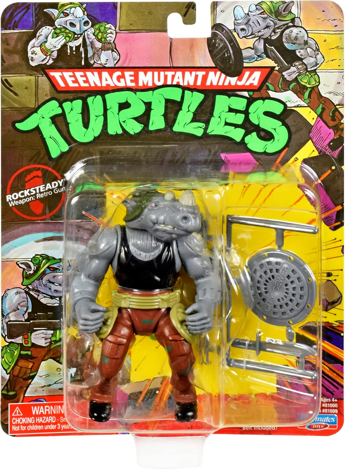 Teenage Mutant Ninja Turtles Classic 4" Mutant Figure Rocksteady