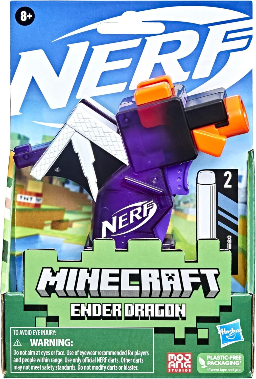 NERF MicroShots Minecraft Ender Dragon Mini Blaster