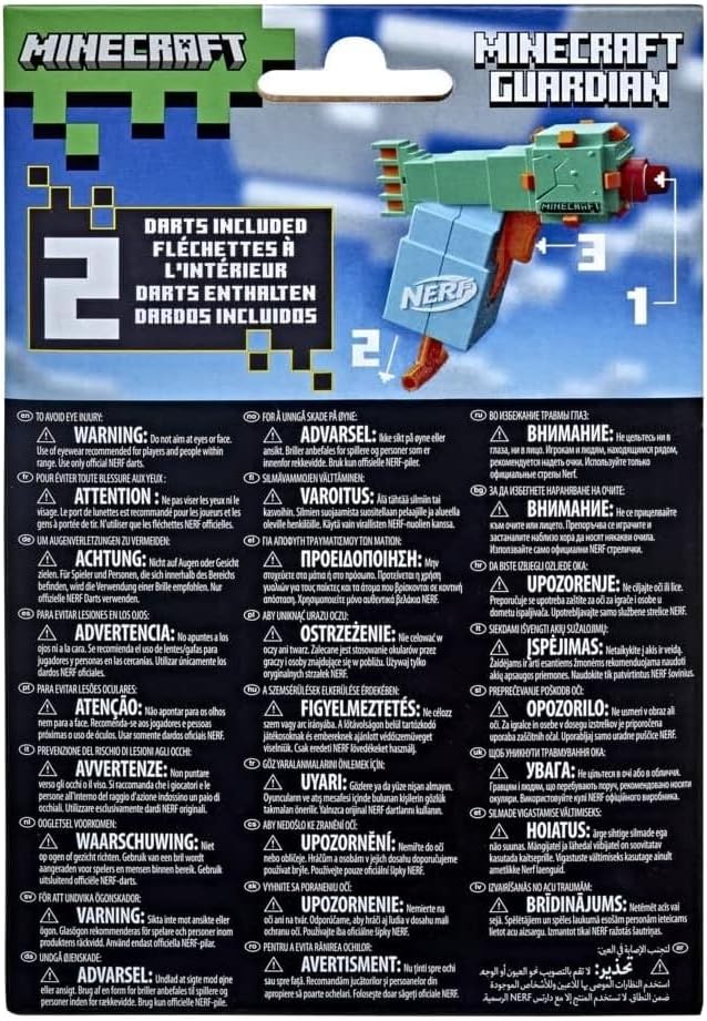 NERF MicroShots Minecraft Guardian Mini Blaster