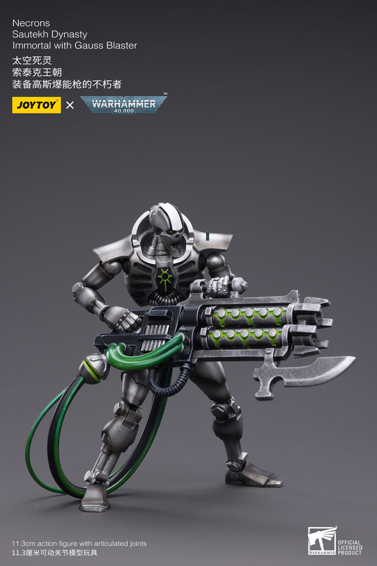 JOYTOY Warhammer 40K Necrons Sautekh Dynasty Immortal with Gauss Blaster