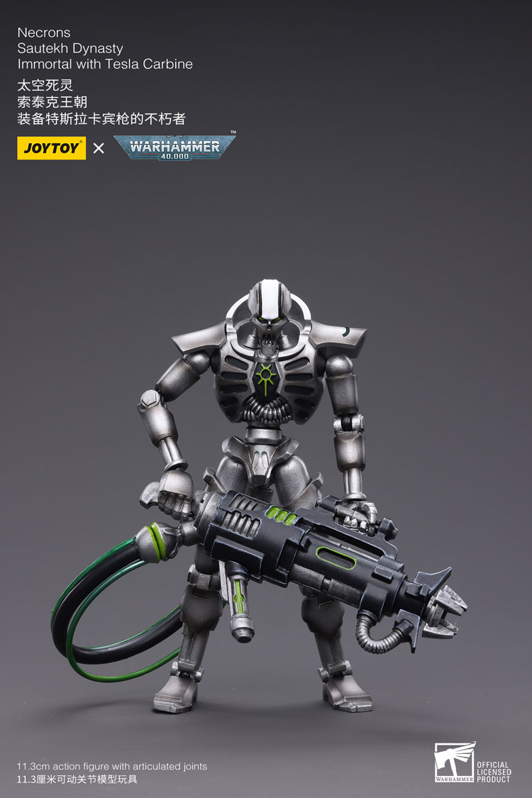 JOYTOY Warhammer 40K Necrons Sautekh Dynasty Immortal with Tesla Carbine