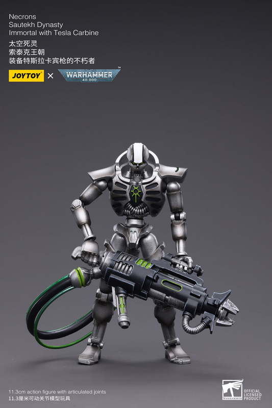 JOYTOY Warhammer 40K Necrons Sautekh Dynasty Immortal with Tesla Carbine