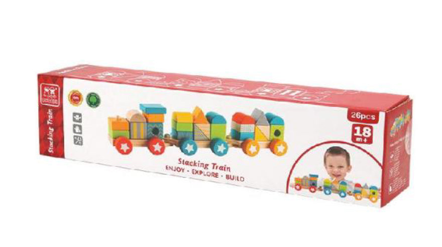 PHOOHI Wooden Animal train