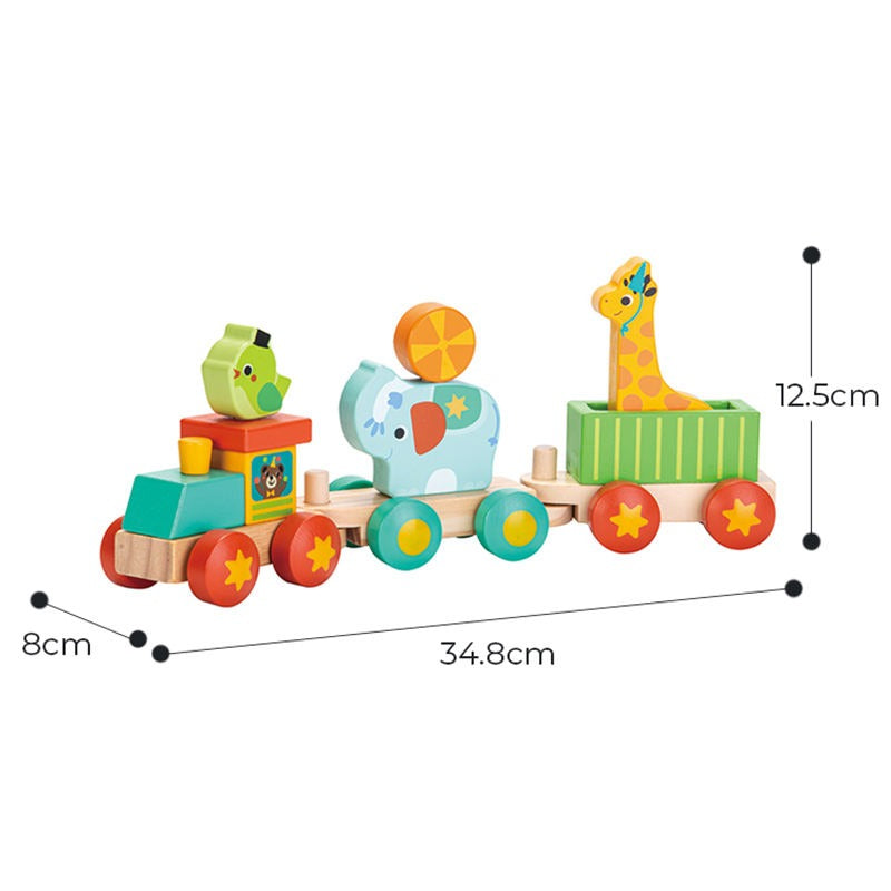 PHOOHI Wooden Animal train