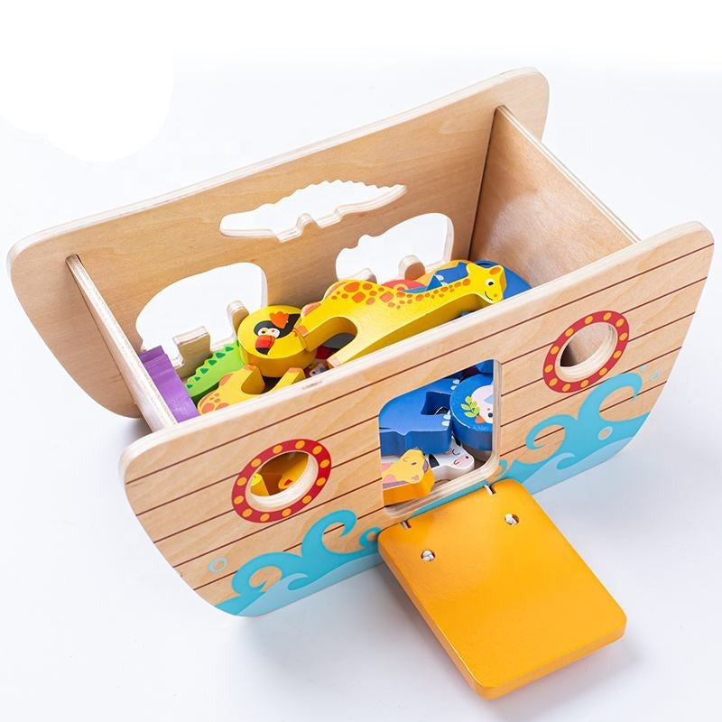PHOOHI Wooden Noah's Ark