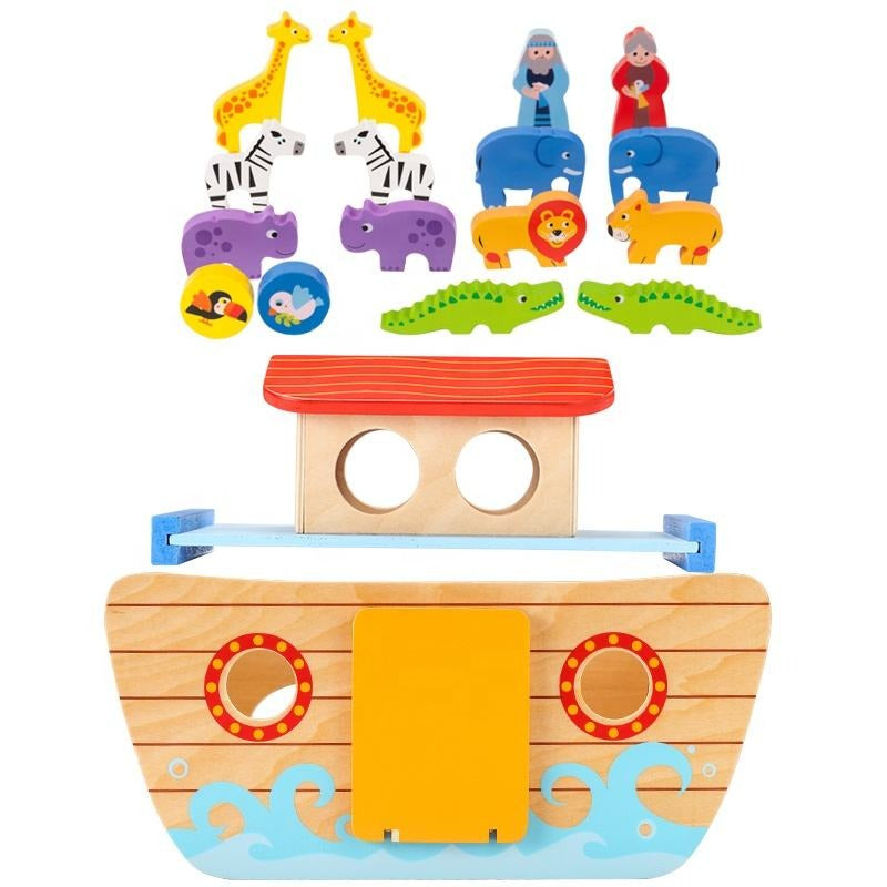 PHOOHI Wooden Noah's Ark