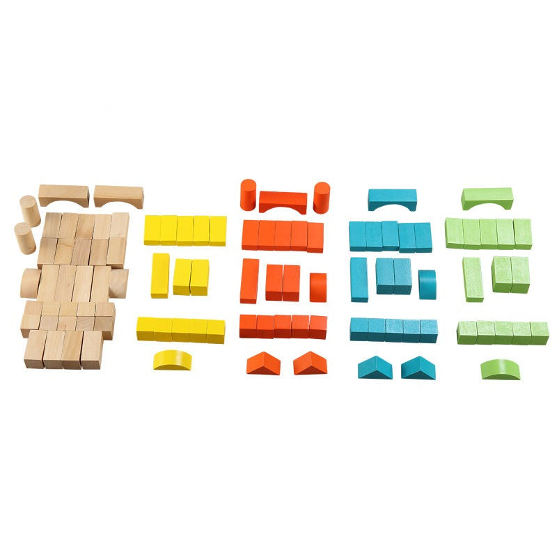 PHOOHI Wooden Classic 100pcs Blocks