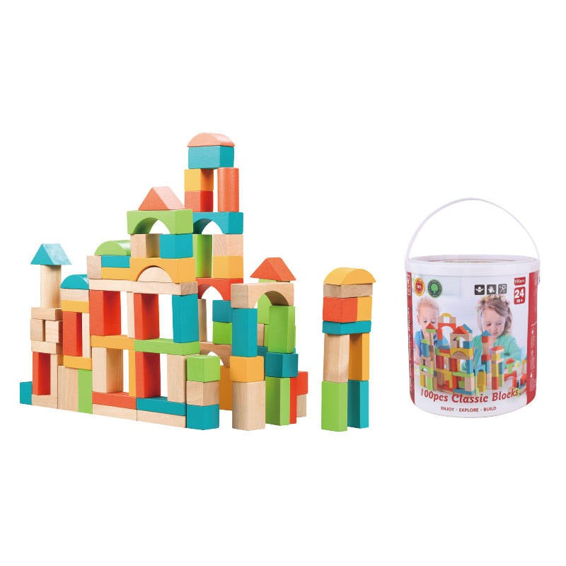 PHOOHI Wooden Classic 100pcs Blocks