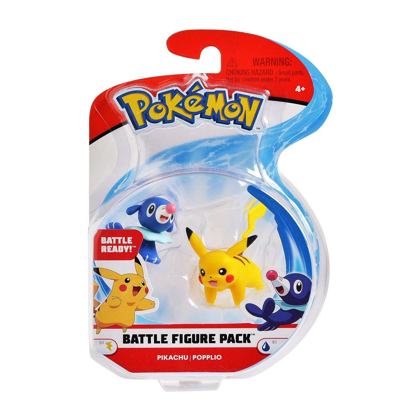 Pokemon Pikachu and  Popplio  Articulated Battle Figure