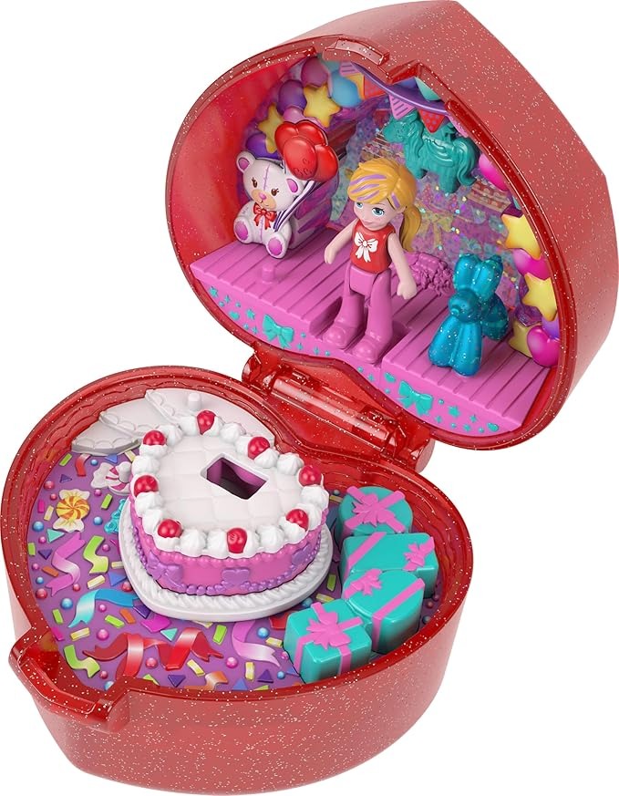Polly Pocket Mattel 80TH Anniversary Ruby Red Ring Box