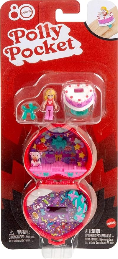 Polly Pocket Mattel 80TH Anniversary Ruby Red Ring Box