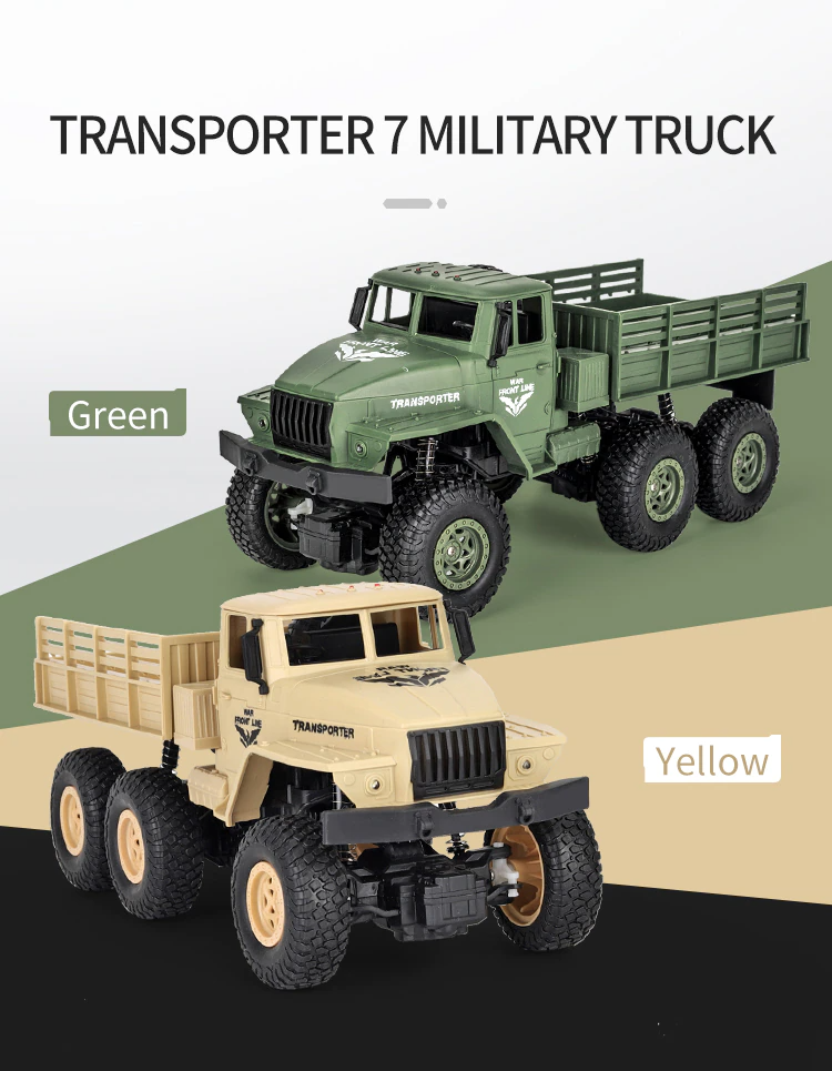 Jjrc Q68 Rc 1:18 2.4G 4Wd Tracked Off-Road Military Truck - Green