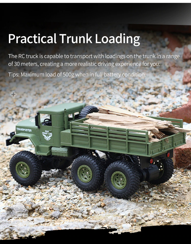 Jjrc Q68 Rc 1:18 2.4G 4Wd Tracked Off-Road Military Truck - Green