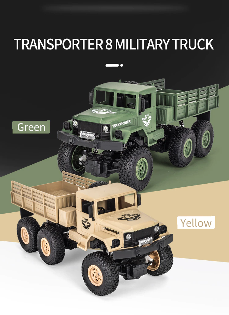 Jjrc Q69 Rc 1:18 2.4G 4Wd Tracked Off-Road Military Truck - Green