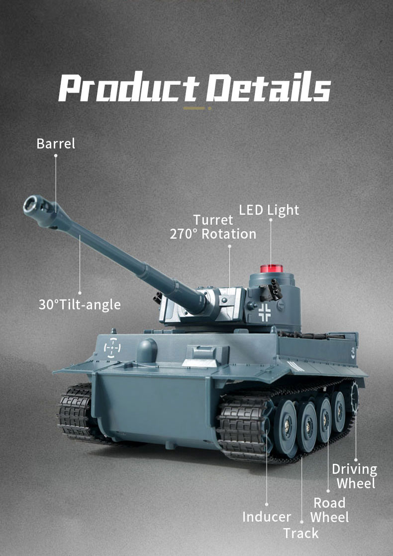 Jjrc Q85 1/30 2.4G Battle Rc Tank Vehicle