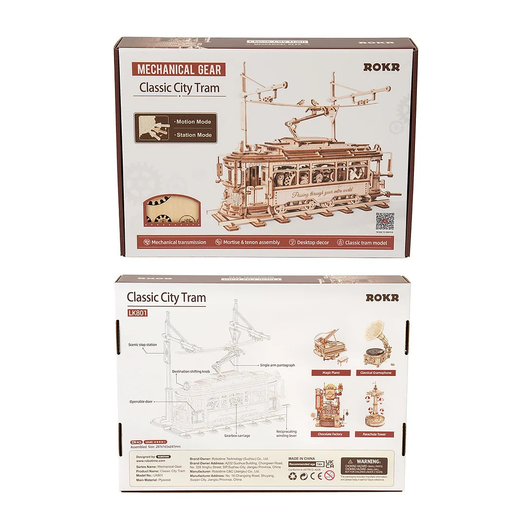 Robotime ROKR Classic City Tram 3D Wooden Puzzle LK801