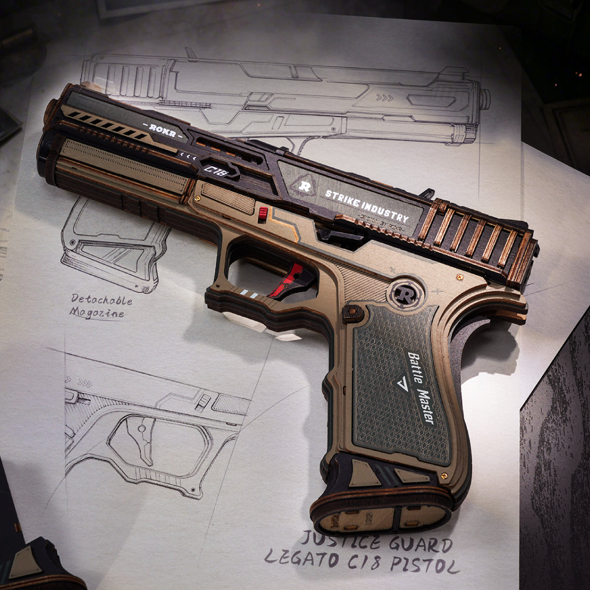 ROKR Legato C18 Pistol Wooden Gun Toy