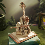 Robotime ROKR Magic Cello Mechanical Music Box 3D Wooden Puzzle AMK63